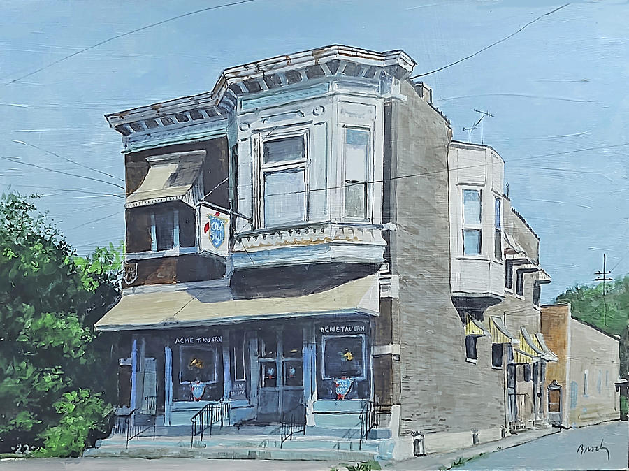 Corner Bar Painting by William Brody
