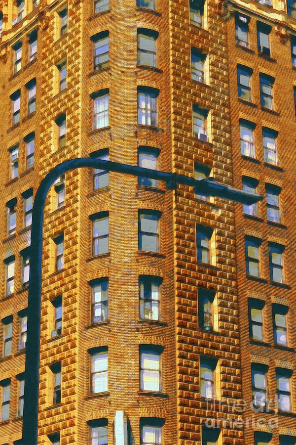 Corner Building with Street Light Photograph by Katherine Erickson