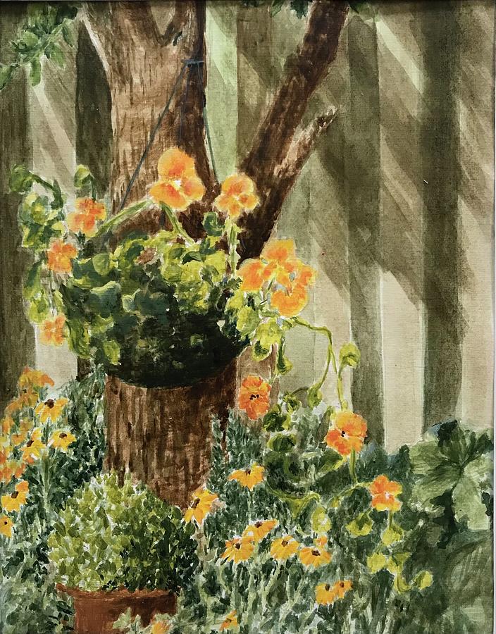Corner of my garden Painting by Milly Tseng