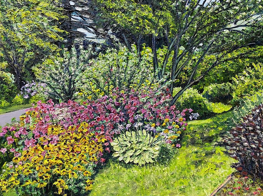 Corner of Paradise, Grandmothers Garden Painting by Richard Nowak