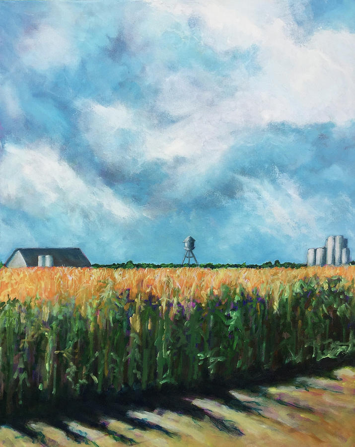 Cornfield, Yolo County Painting by Patrick Cosgrove - Fine Art America