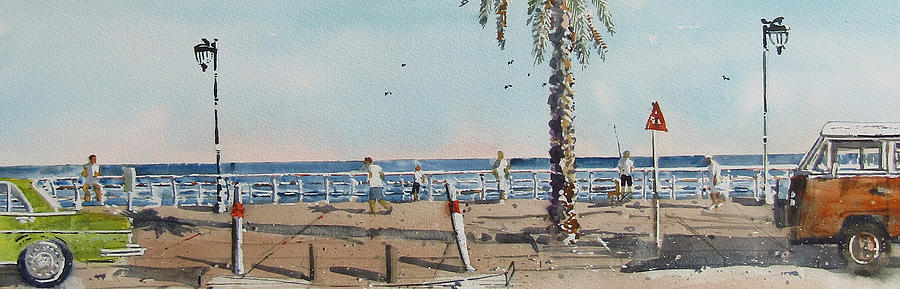 Beirut Painting - Corniche with Camper by Martin Giesen