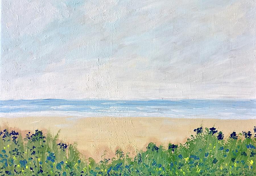 Cornish Beach on a sunny day Painting by Barbara Magor