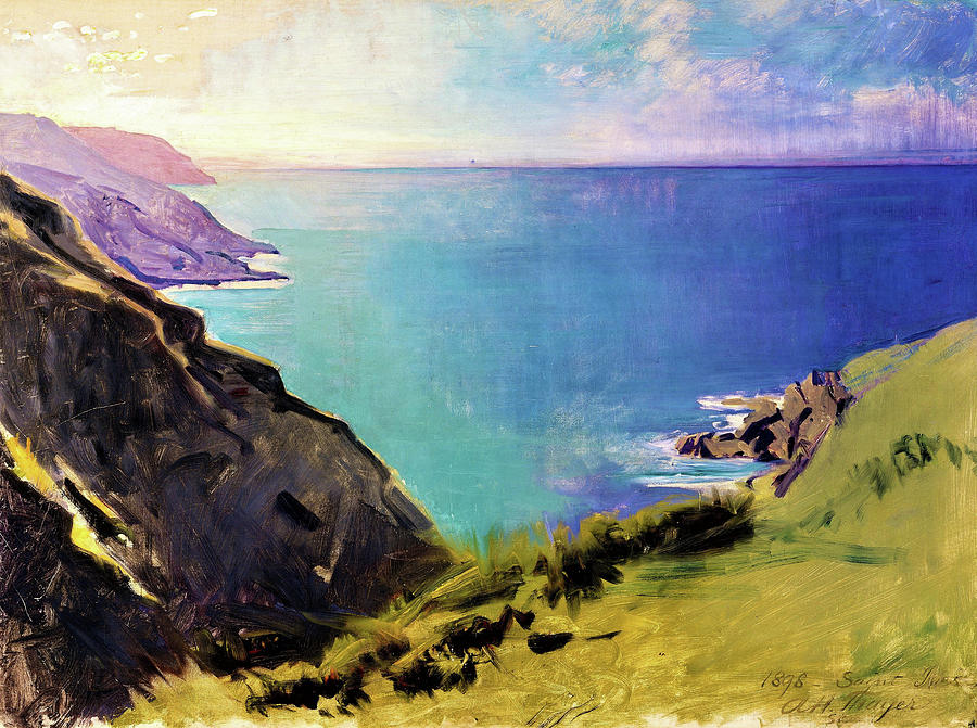 Abbott Handerson Thayer Painting - Cornish Headlands - Digital Remastered Edition by Abbott Handerson Thayer