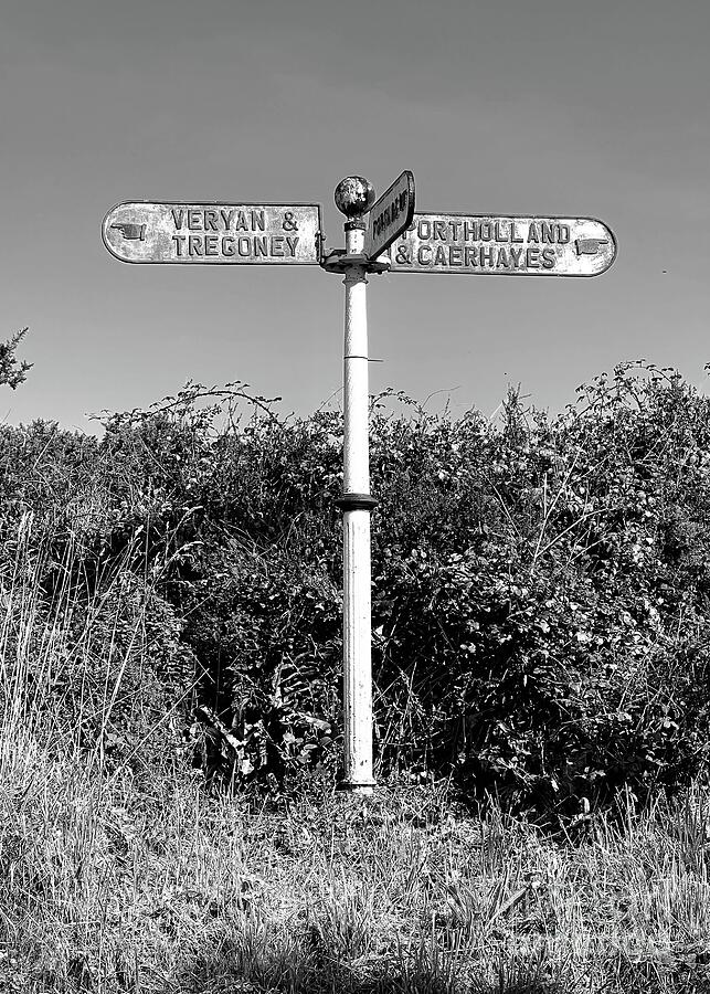 Cornish Signpost  Photograph by SnapHound Photography