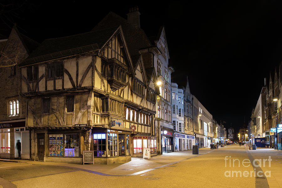 Cornmarket Street Oxford at Night Photograph by Tim Gainey