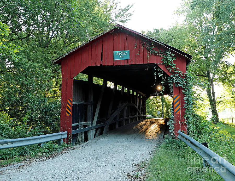 Cornstalk Covered Bridge 13, Indiana Photograph by Steve Gass - Fine ...