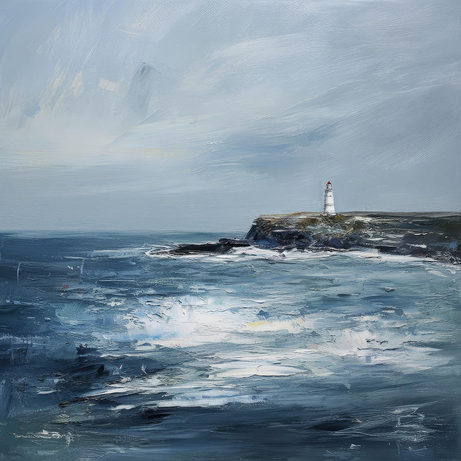 Cornwall Lighthouse Digital Art by Mike Taylor - Fine Art America