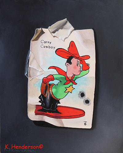 Still Life Painting - Corny Cowboy by K Henderson