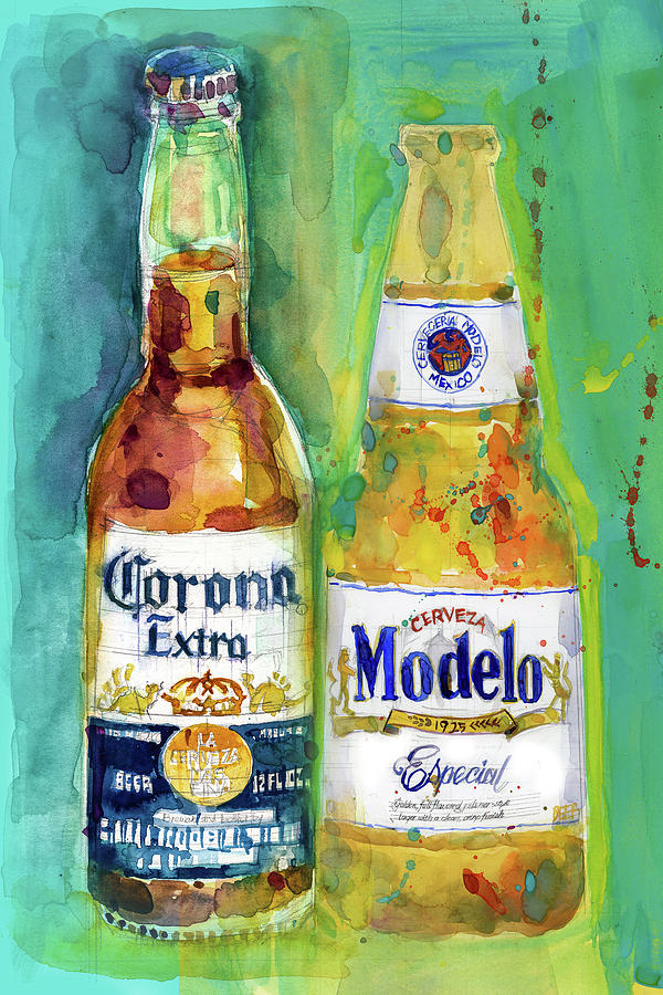 Corona and Modelo Painting by Dorrie Rifkin - Pixels
