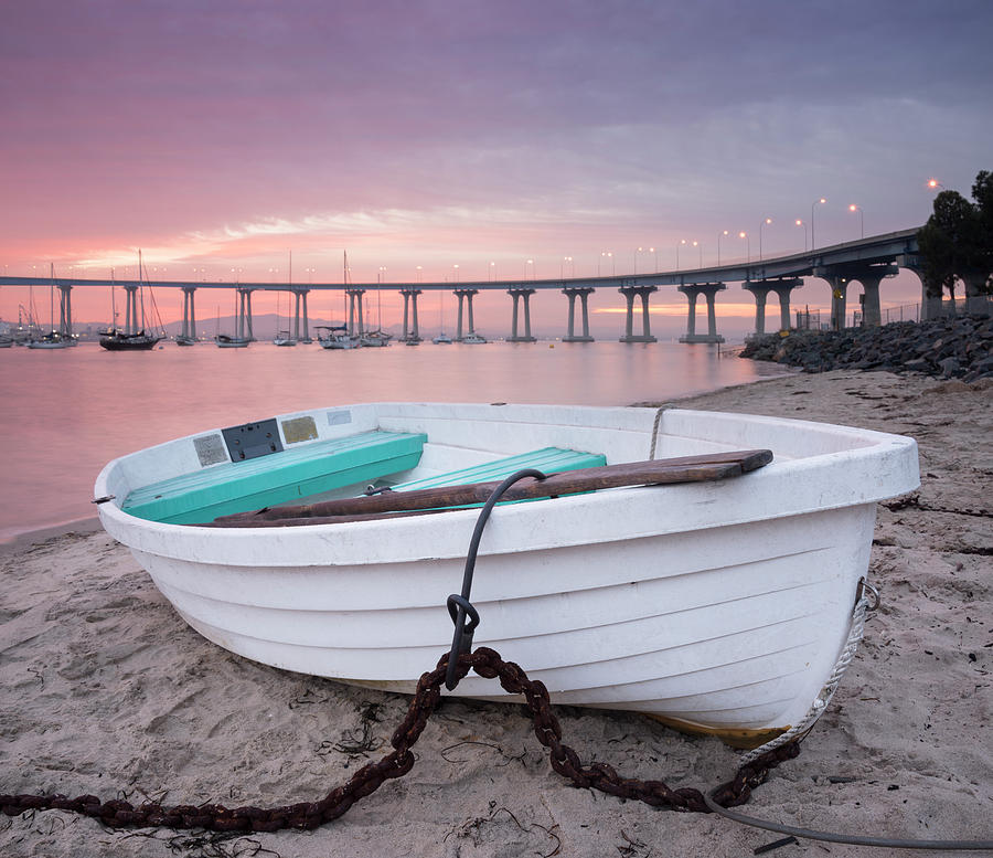 San Diego Photograph - Coronado Boat and Sunrise by William Dunigan