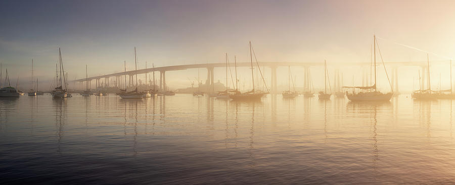 Coronado Boats and Fog Photograph by William Dunigan
