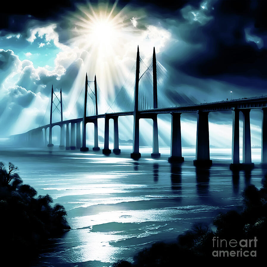 Coronado Bridge Digital Art by Eddie Eastwood