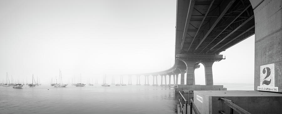 San Diego Photograph - Coronado Bridge in Fog by William Dunigan