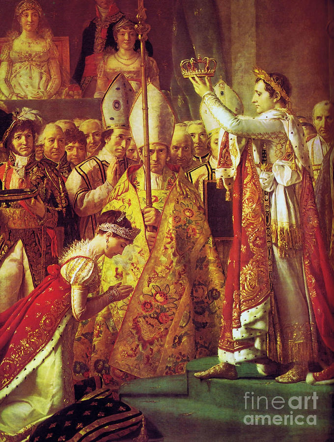 Coronation of Napoleon Bonaparte I by Jacques-Louis David Painting by ...