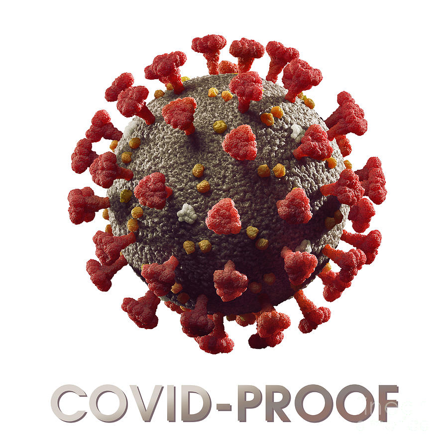 Coronavirus COVID-19 COVID-Proof humor joke funny T-shirt sticker Photograph by Maxim Images Exquisite Prints
