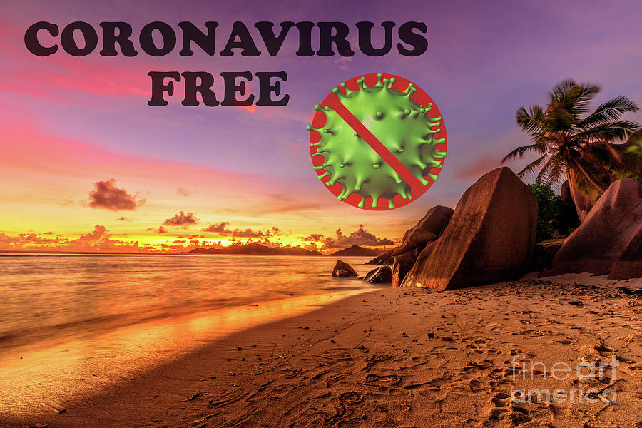 Coronavirus free beach at Seychelles Photograph by Benny Marty