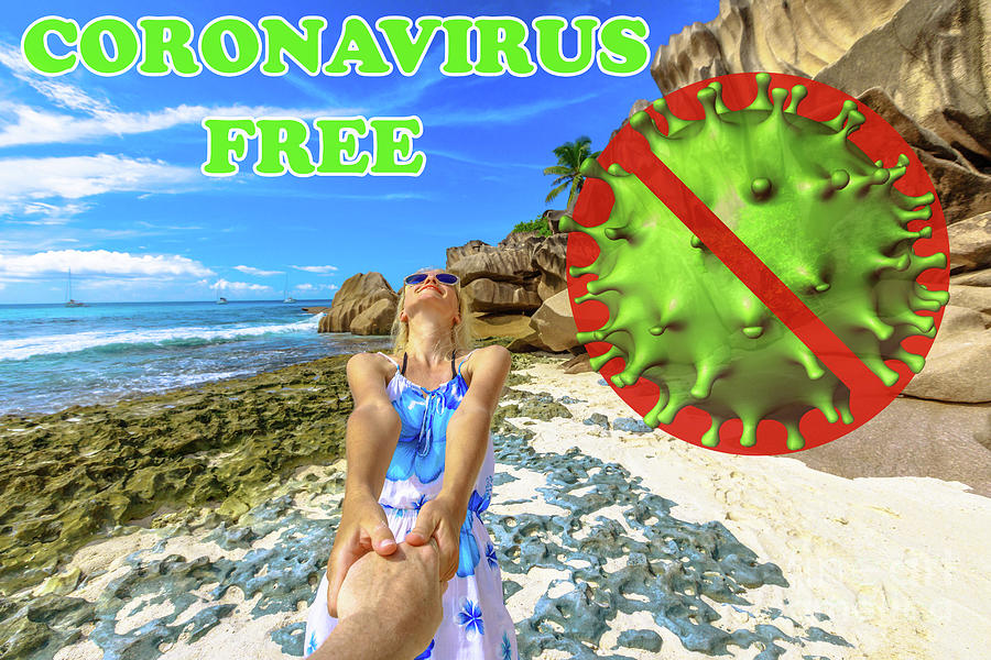 Coronavirus free Seychelles beach Photograph by Benny Marty