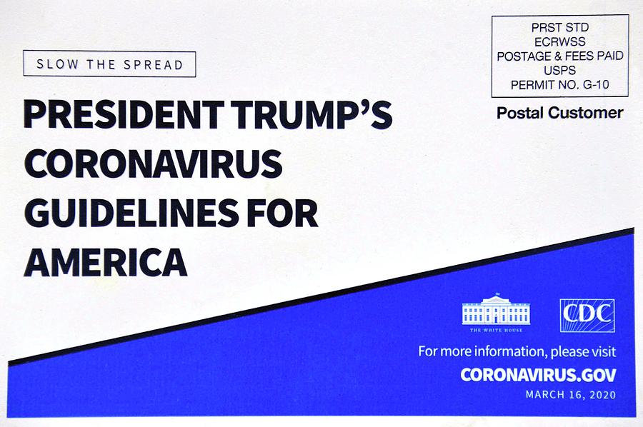 Coronavirus Guidlines For America Photograph