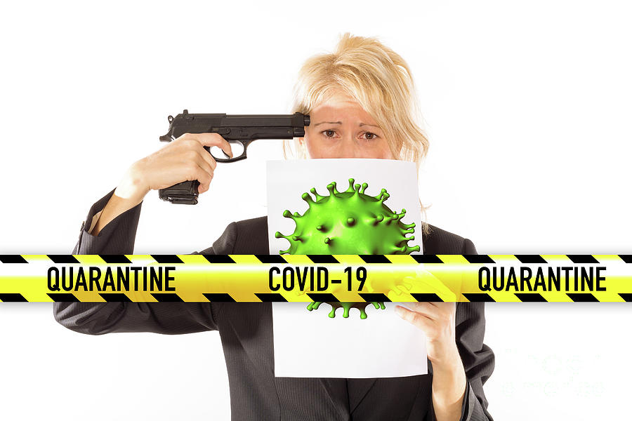 Coronavirus quarantine depression Photograph by Benny Marty