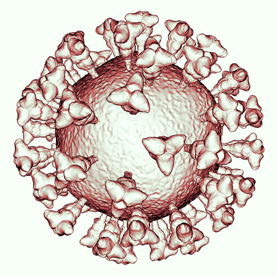 Coronavirus Sanguine Digital Art by Russell Kightley
