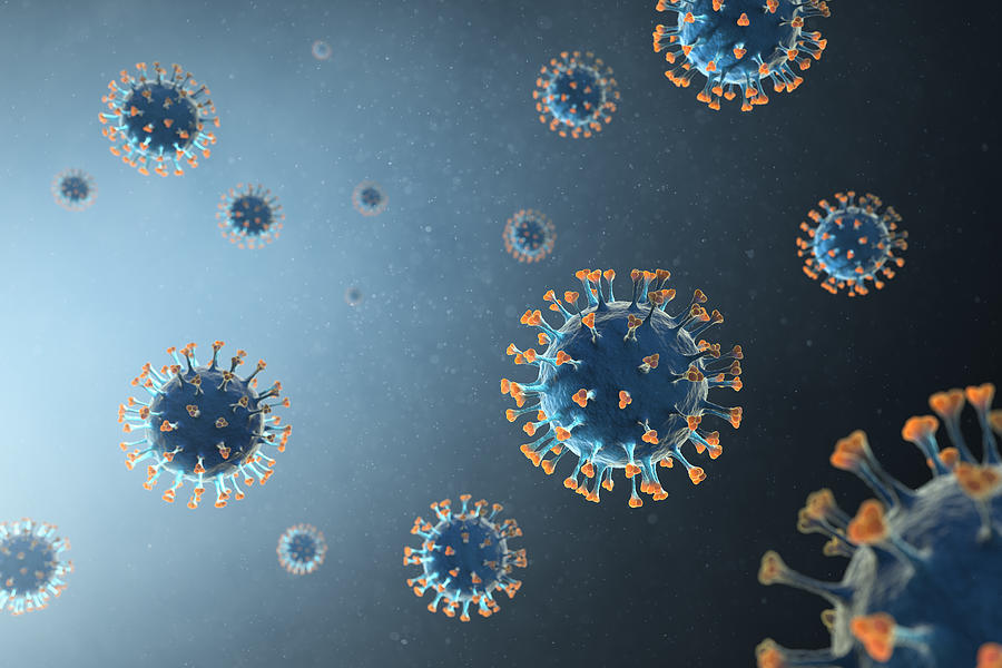 Coronavirus scattered Photograph by Viaframe