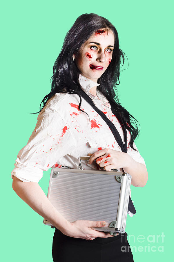 Corps zombie businesswoman Photograph by Jorgo Photography
