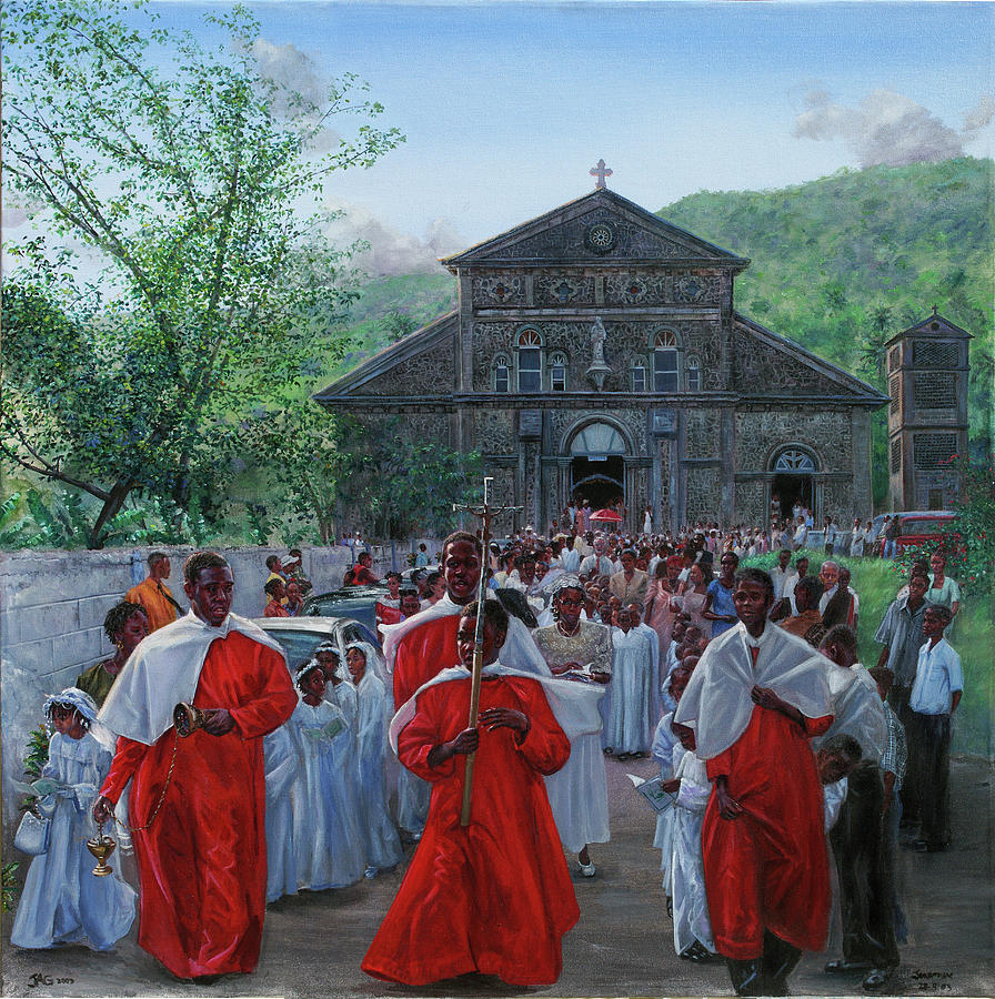 Corpus Christi in Laborie Painting by Jonathan Gladding JAG - Fine Art ...