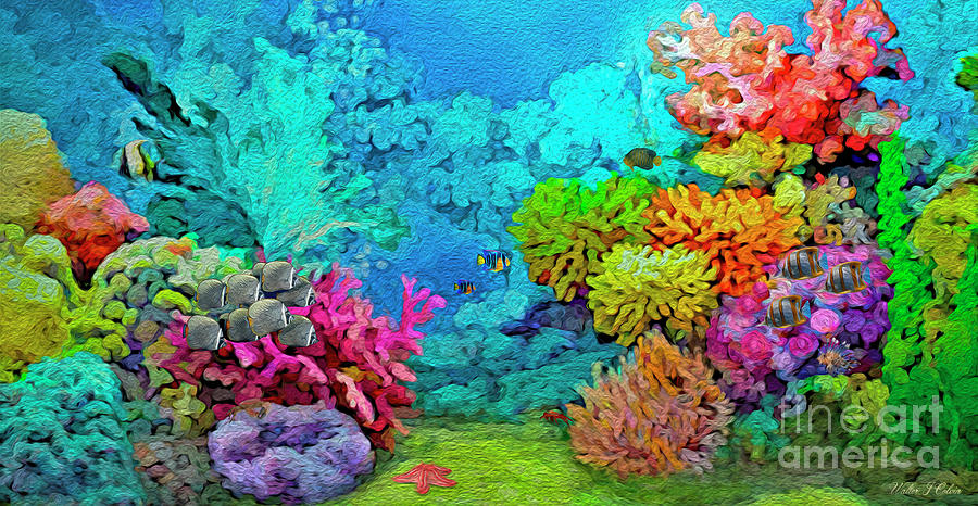 Corral Reef Digital Art by Walter Colvin