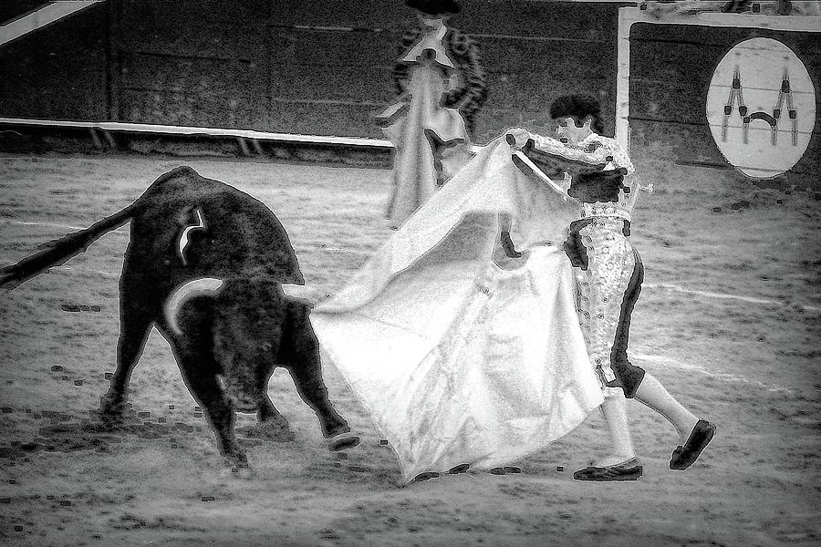 Corrida Action 2 Passing Photograph by Jerry Griffin