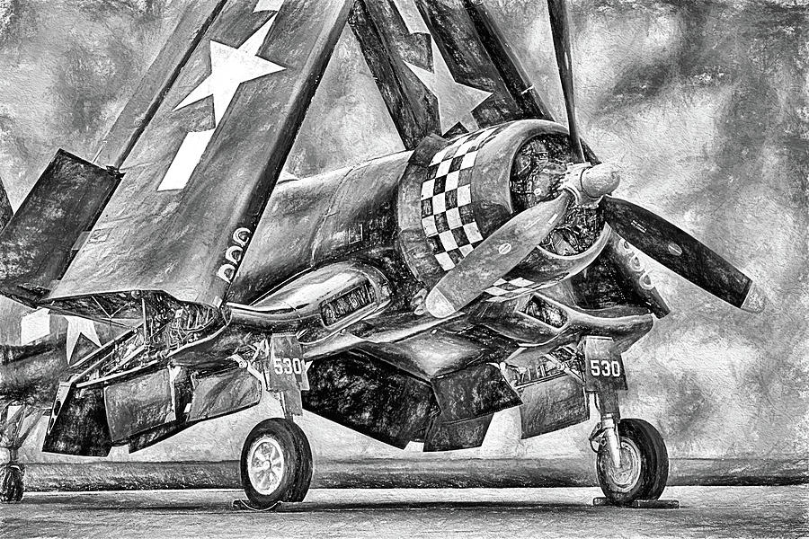 Corsair in Black and White Digital Art by JC Findley