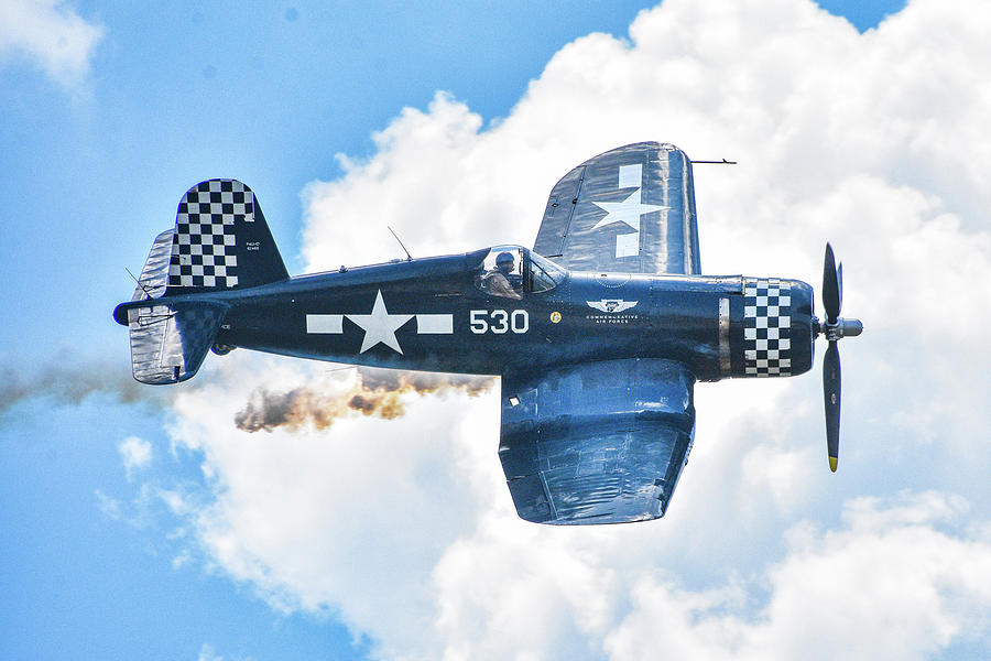 Corsair in the Clouds Photograph by Ed Stokes
