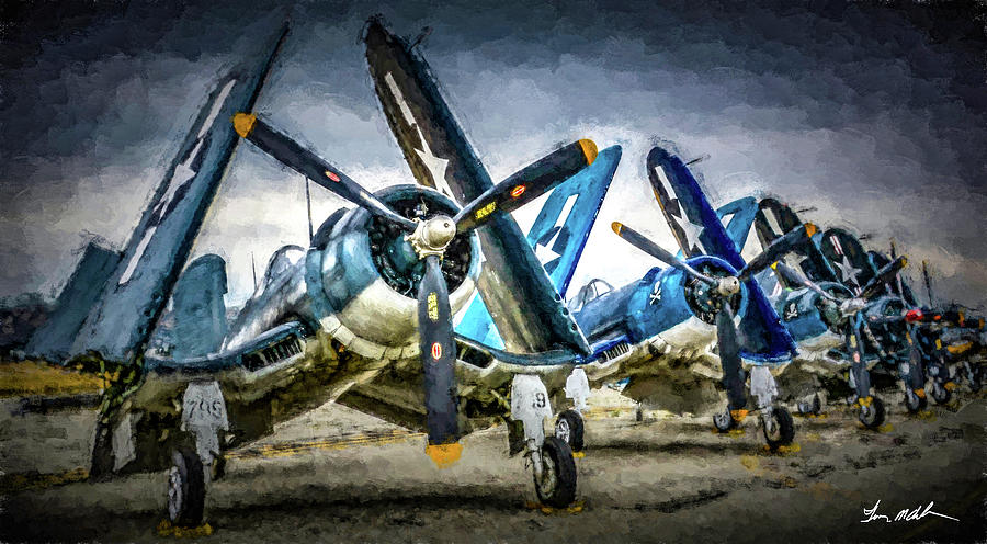 Corsairs on the deck -Art Digital Art by Tommy Anderson