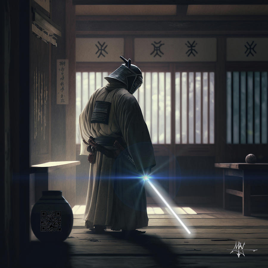 Star Wars Digital Art - Cort Bixa-Loca in Jedi training by Robert Fenwick May Jr