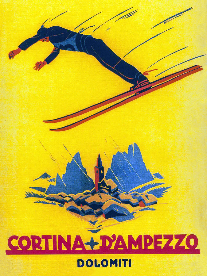 Cortina d Ampezzo Ski Jump Digital Art by Long Shot