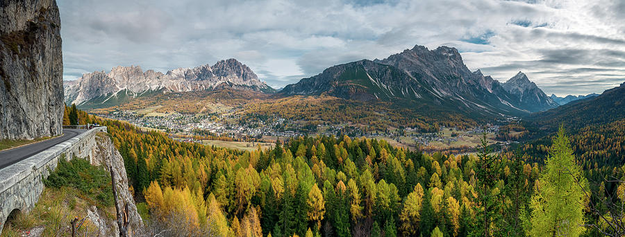 Cortina d Ampezzo panorama Photograph by Elias Pentikis