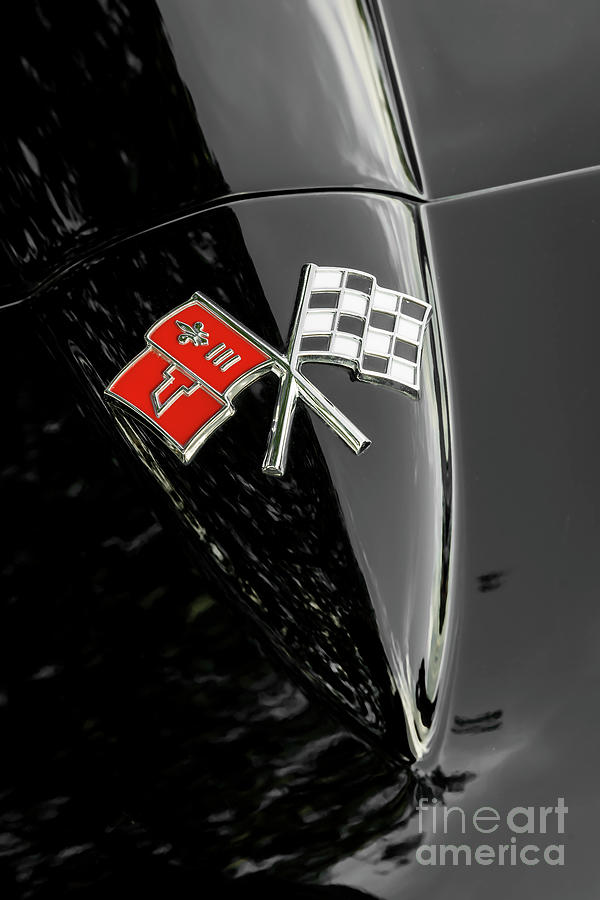 Corvette Flags on Black Photograph by Dennis Hedberg