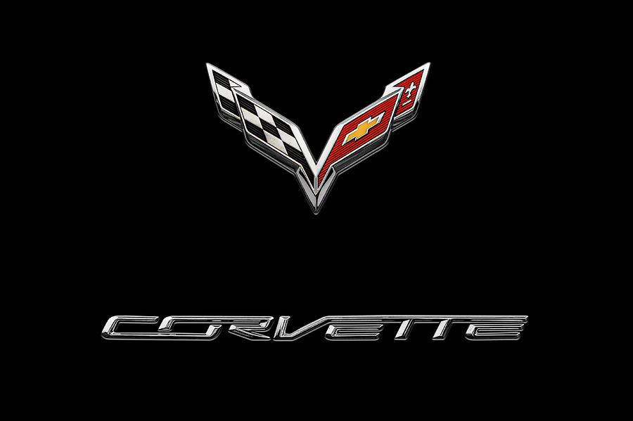 Corvette Rear Badge Set - 2019vetterearbadgesetblk209405 Photograph By 