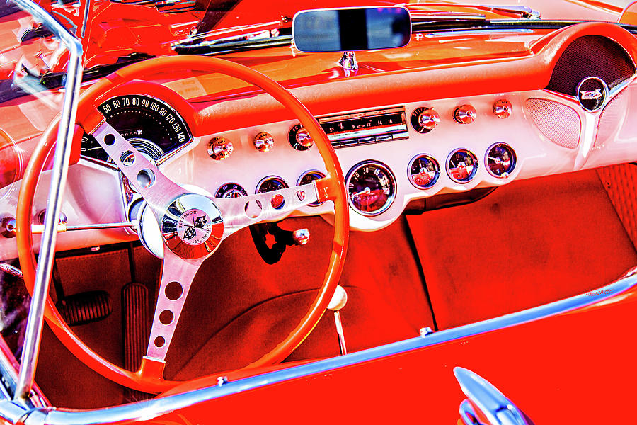 Corvette Red Photograph by Kathy Bassett