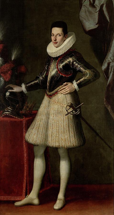 Cosimo II de Medici, Grand Duke of Tuscany, ca. 1609. CRISTOFANO ALLORI. Painting by Cristofano Allori -1577-1621-