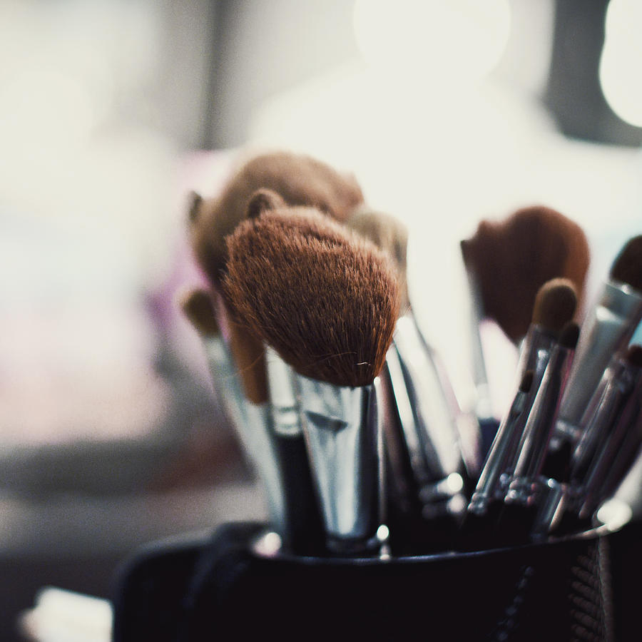 Cosmetics brushes Photograph by Lina Aidukaite
