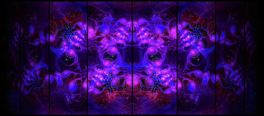 Cosmic Alien Eyes Void Digital Art by Shawn Dall