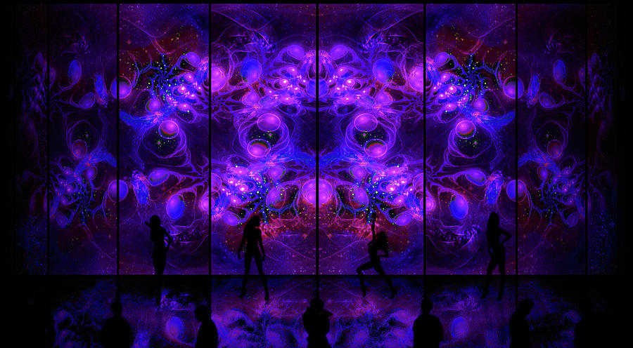Cosmic Alien Vixens Void Digital Art by Shawn Dall