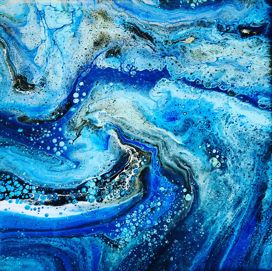 Cosmic Blue Painting by Perry Art Design | Fine Art America