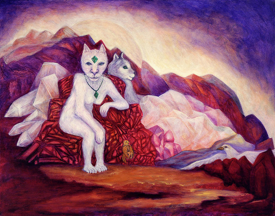 Cosmic Cats Painting by Irene Vincent