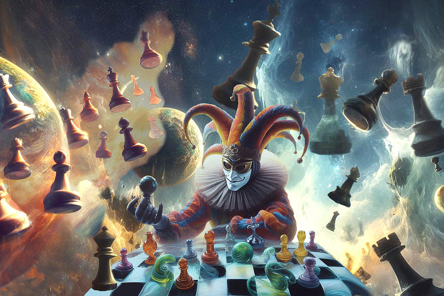 Cosmic Chess Digital Art by Lisa Yount