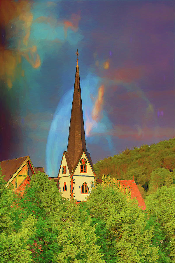 Cosmic Church Digital Art by John Haldane