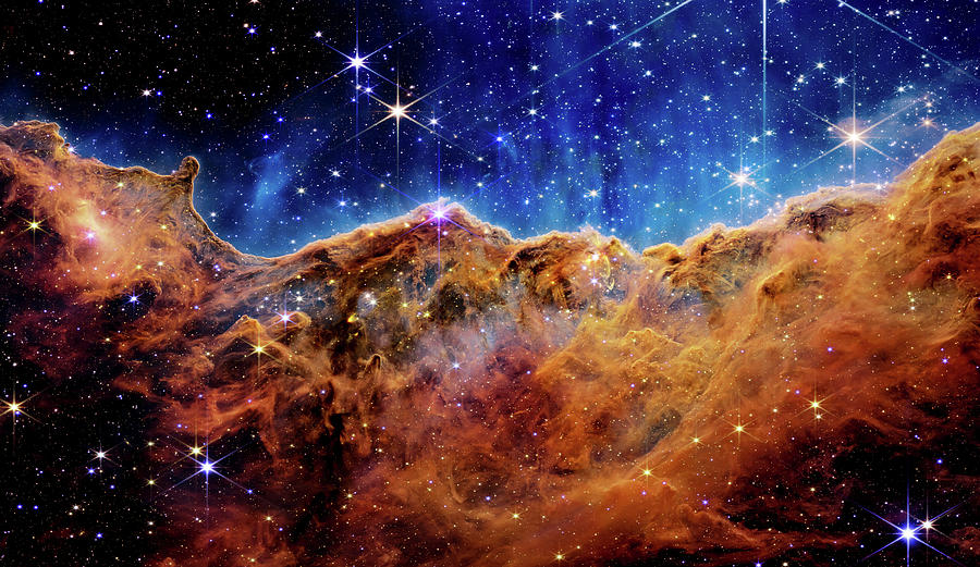 Carina Photograph - Cosmic Cliffs in the Carina Nebula by Eric Glaser