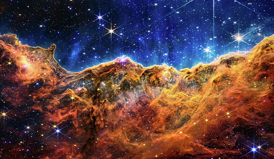 Cosmic Cliffs in the Carina Nebula - NIRCam Image Photograph by Stefano Senise
