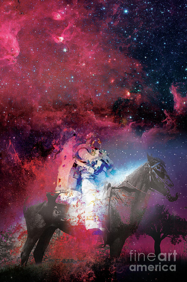 Cosmic Cowboy Digital Art by Orox Nero Pixels